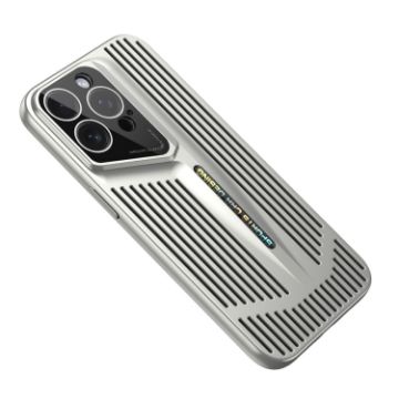 iPhone 14 Pro Max Blade Cooling PC Full Coverage Phone Case - Titanium Silver - 1