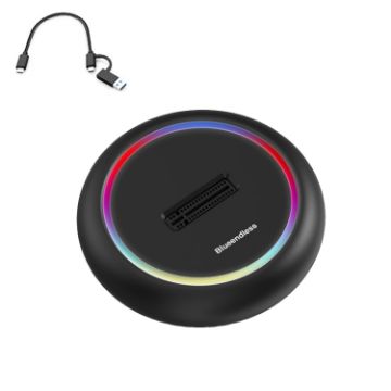 Blueendless SD03C M.2 NVMe/NGFF Dual-Protocol SSD Base With RGB Color Light - 1