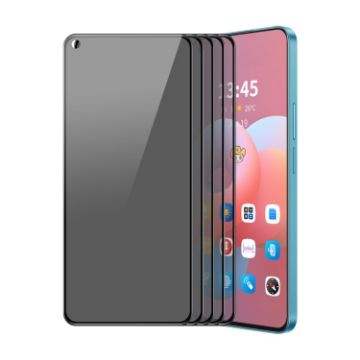 OPPO A96 Global 5pcs Privacy Silk Print Tempered Glass Film - 1
