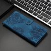 Motorola Moto E6 Plus Cherry Blossom Butterfly PU Phone Case (Blue) - 2