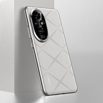 For Honor 200 Plain Leather PC Phone Case White - 1