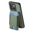 OnePlus 12 5G Carbon Fiber Wallet Stand Case - Green - 3