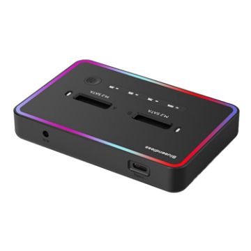 Blueendless RGB Dual-Slot M.2 Solid State Hard Drive Box - 1