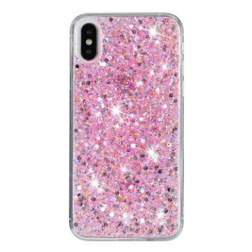 iPhone XR Pink Glitter Powder TPU Phone Case - 1