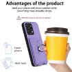 For Honor X7a/Play7T R20 Crossbody Rope Ring Card Holder Phone Case Purple - 3