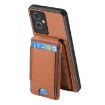 OPPO A78 5G/A58 5G Carbon Fiber Wallet Stand Phone Case - Brown - 3