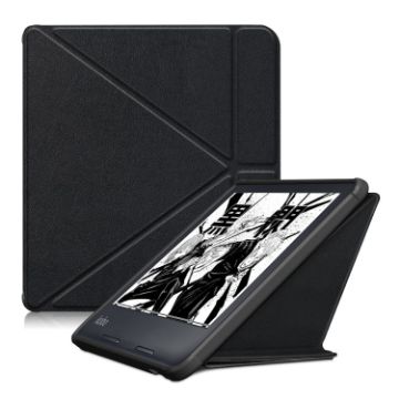 Black TPU Leather Case for Kobo Libra Colour 2024 Tablet - 1