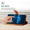 Brown Embossed Leather Phone Case for Motorola Moto E14 - 4