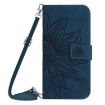 T-Mobile REVVL 7 5G Sun Flower Leather Flip Case - Inky Blue - 2