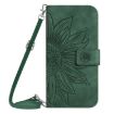 Green Sun Flower Embossed Leather Flip Case for T-Mobile REVVL 7 5G - 2