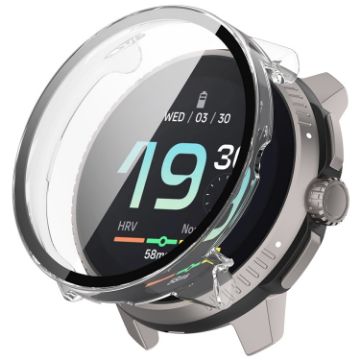 Suunto Race PC Watch Protective Case + Tempered Glass Film (Transparent White) - 1