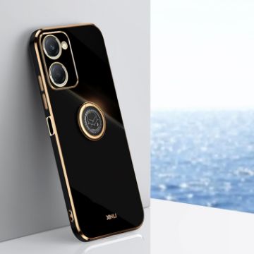 Vivo Y18 XINLI 6D Plating Gold Edge TPU Case - Black - 1