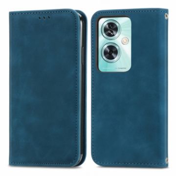 OnePlus Nord N30 SE Blue Leather Phone Case - Retro Skin Feel - 1