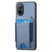 Realme C53 Carbon Fiber Wallet Stand Phone Case - Blue - 2