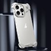 iPhone 14 Aromatherapy Alloy Frameless Phone Case - Silver - 2