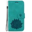 Nokia G22 Green Lotus Embossed Leather Phone Case - 2