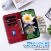 Nokia G42 Red Leather Phone Case - Lotus Embossed - 4