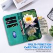 Green Lotus Embossed Leather Case for Nokia G10/G20 - 4
