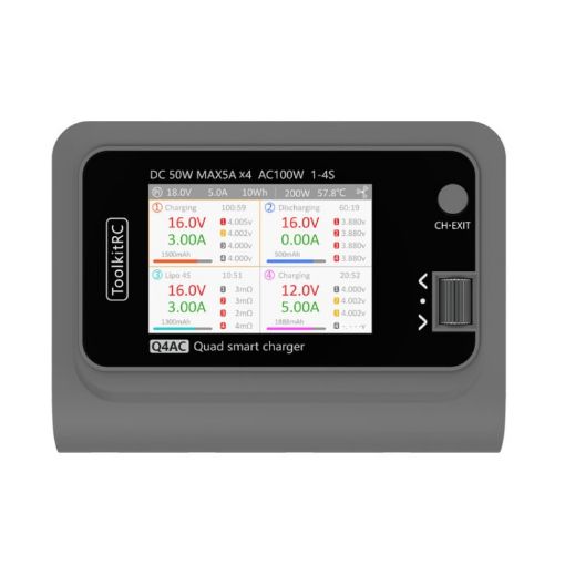 ToolkitRC Q4AC Li-Po Battery Balance Charger EU Plug - 1