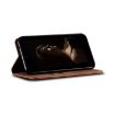 Motorola Moto G85 Denim Texture Flip Leather Phone Case - Brown - 5