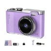 2.4 inch Dual-lens 4K HD CCD Camera Retro Kids Camera (Purple) - 1