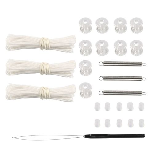 27pcs RV/Yacht Pleated Shade Accessories Set - White - 1