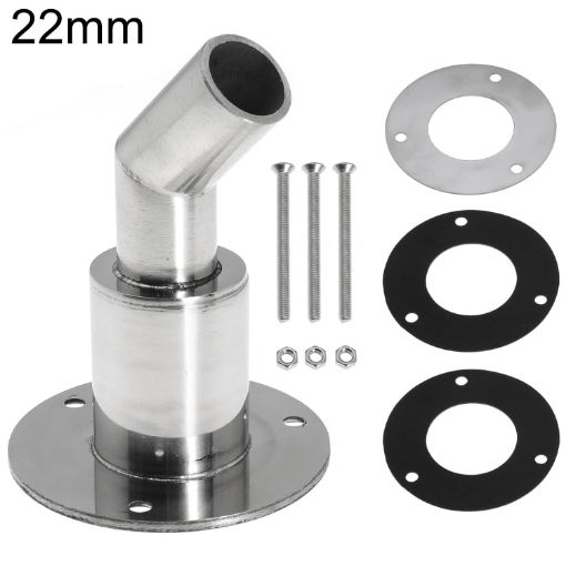 22mm Marine Parking Heater Stainless Steel Vent Elbow - 1