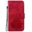Samsung Galaxy S20 FE 4G/5G Lotus Embossed Leather Phone Case - Red - 2