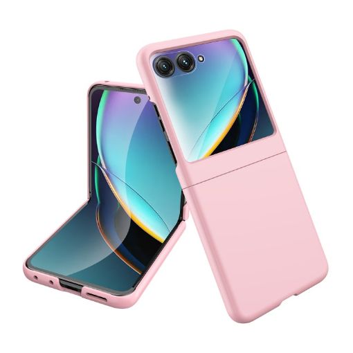 Motorola Razr 50 Ultra Skin Feel Oil Spray Phone Case (Pink) - 1