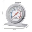Stainless Steel Oven Thermometer Gauge (0-300C) Silver - 2