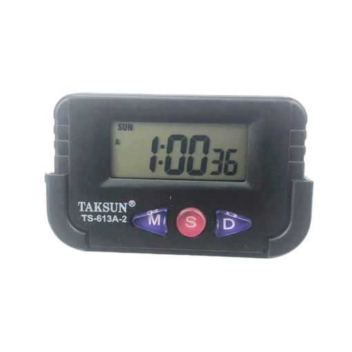 TAKSUN TS-613A-2 LED Display Car Clock - Double-sided Glue - Electronic - 1