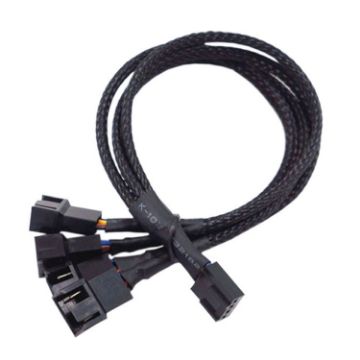 Computer PWM Temperature Control Cooling Fan Extension Cable - 1 In 4 - 1