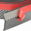 SAMURAI 2.5m Carbon Fiber Car Front Lip Bumper Strip, Black - 5