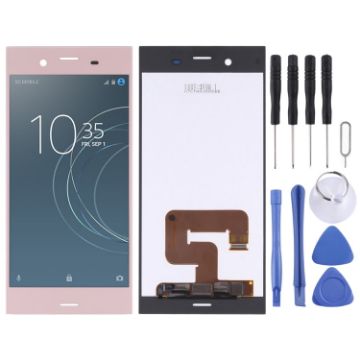 OEM LCD Screen for Sony Xperia XZ1 with Digitizer (Pink) - 1