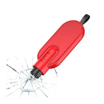 Red Aluminum Alloy Car Safety Hammer Window Breaker - 1