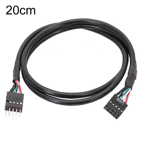 20cm Motherboard 9Pin USB2.0 Extension Cable Double Shielded Cord - 1