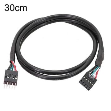 30cm Motherboard 9Pin USB2.0 Extension Cable Double Shielded Cord - 1