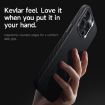 SULADA 600D Kevlar Texture PC Shockproof Phone Case for iPhone 15 Pro Max - Blue - 3