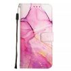 Marble Pattern Flip Leather Phone Case for vivo Y33s/Y21/Y21s - Pink Purple Gold - 3
