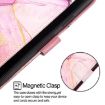 Marble Pattern Flip Leather Phone Case for vivo Y33s/Y21/Y21s - Pink Purple Gold - 4
