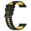 For Honor Watch GS Pro 22mm Sports Silicone Band Black Yellow - 2