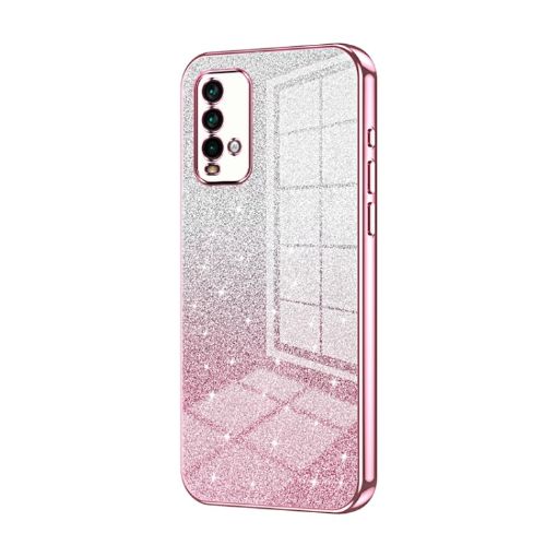 Xiaomi Redmi Note 9 4G Pink Glitter Phone Case - 1