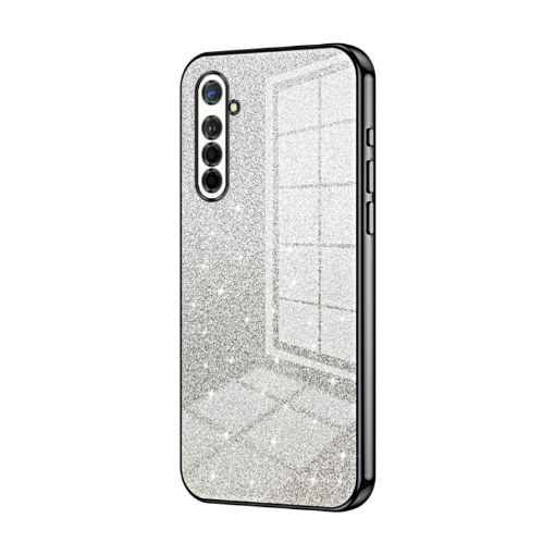 OPPO K5/Realme XT/XT 730G Phone Case - Black Gradient Glitter - 1
