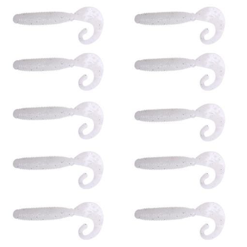 HENGJIA Curved-Tail Soft Dummy Bait Fishing Lures - 10pcs/Pack - 1