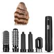 5-in-1 Hot-air Comb Hair Dryer Black - EU Plug - 2