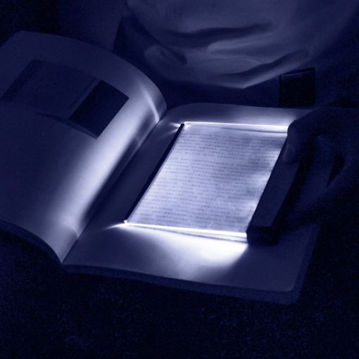 Book Wedge Reading Night Light, 3 LED Bright Panel Travel Lamp - 1
