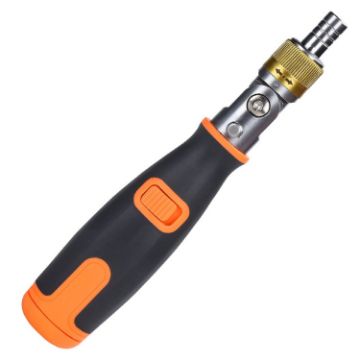 2050C Portable 10 In 1 Ratchet Corner Screwdriver Set - Orange - 1