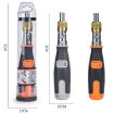 2050C Portable 10 In 1 Ratchet Corner Screwdriver Set - Orange - 2
