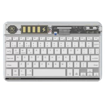 10 Inch Wireless Bluetooth Keyboard - White - 1