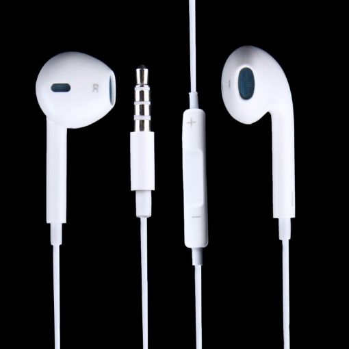3.5mm Earphones with Mic and Control - White - 1